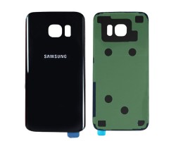Akkufedél Samsung SM-G930 Galaxy S7 hátlap + ragasztó fekete